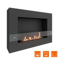 Биокамин SteelHeat WALL GRAND 900 черный, стекло Биокамин SteelHeat WALL GRAND 900 черный, стекло
