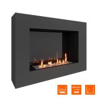 Биокамин SteelHeat WALL GRAND 900 черный, стемалит Биокамин SteelHeat WALL GRAND 900 черный, стемалит