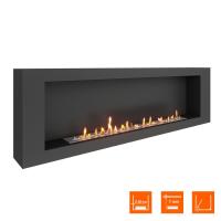 Биокамин SteelHeat WALL GRAND 1800 черный Биокамин SteelHeat WALL GRAND 1800 черный