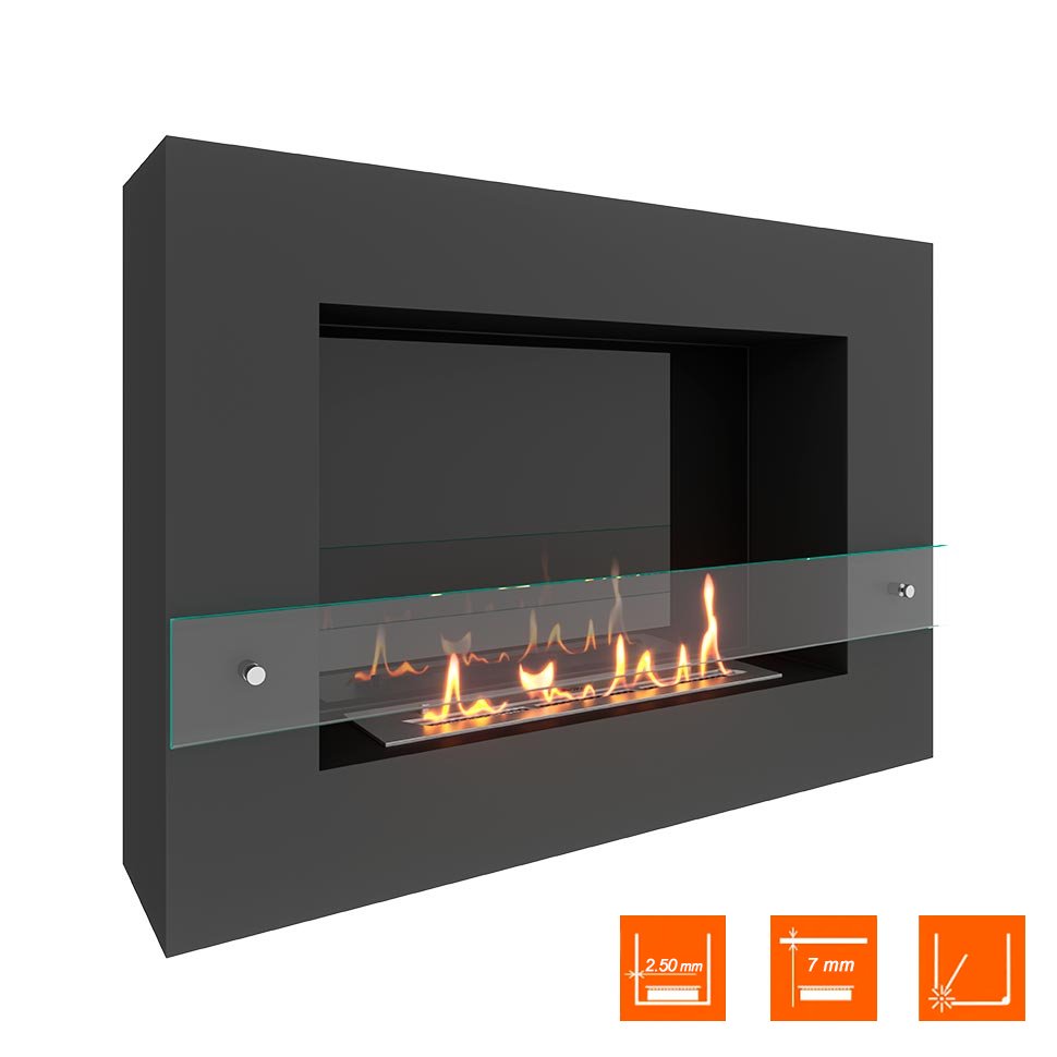Биокамин SteelHeat WALL GRAND 900 черный, стекло, стемалит Биокамин SteelHeat WALL GRAND 900 черный, стекло, стемалит по цене 47 250 руб.