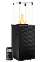 Газовый нагреватель Kratki PATIO/G31/37Mbar/CZ/P, стекло, черное тиснение, с пультом ДУ Газовый нагреватель Kratki PATIO/G31/37Mbar/CZ/P, стекло, черное тиснение, с пультом ДУ