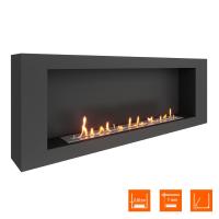 Биокамин SteelHeat WALL LONG 1500 черный Биокамин SteelHeat WALL LONG 1500 черный