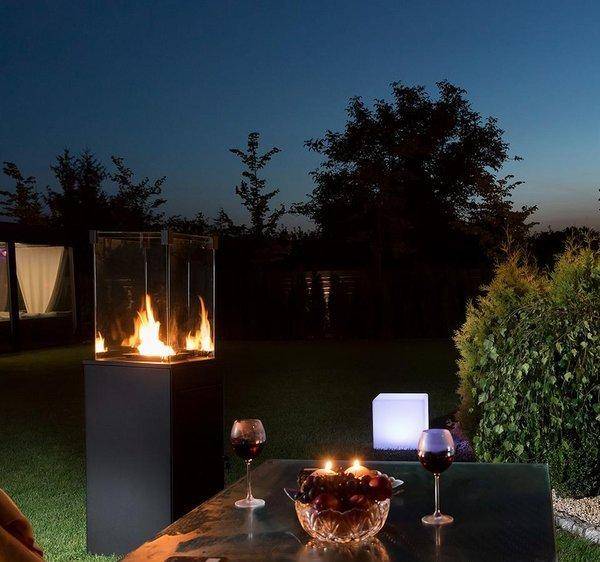 Газовый нагреватель Kratki PATIO Mini/M/G31/37Mbar/CZ, черное стекло, с ручным управлением Газовый нагреватель Kratki PATIO Mini/M/G31/37Mbar/CZ, черное стекло, с ручным управлением