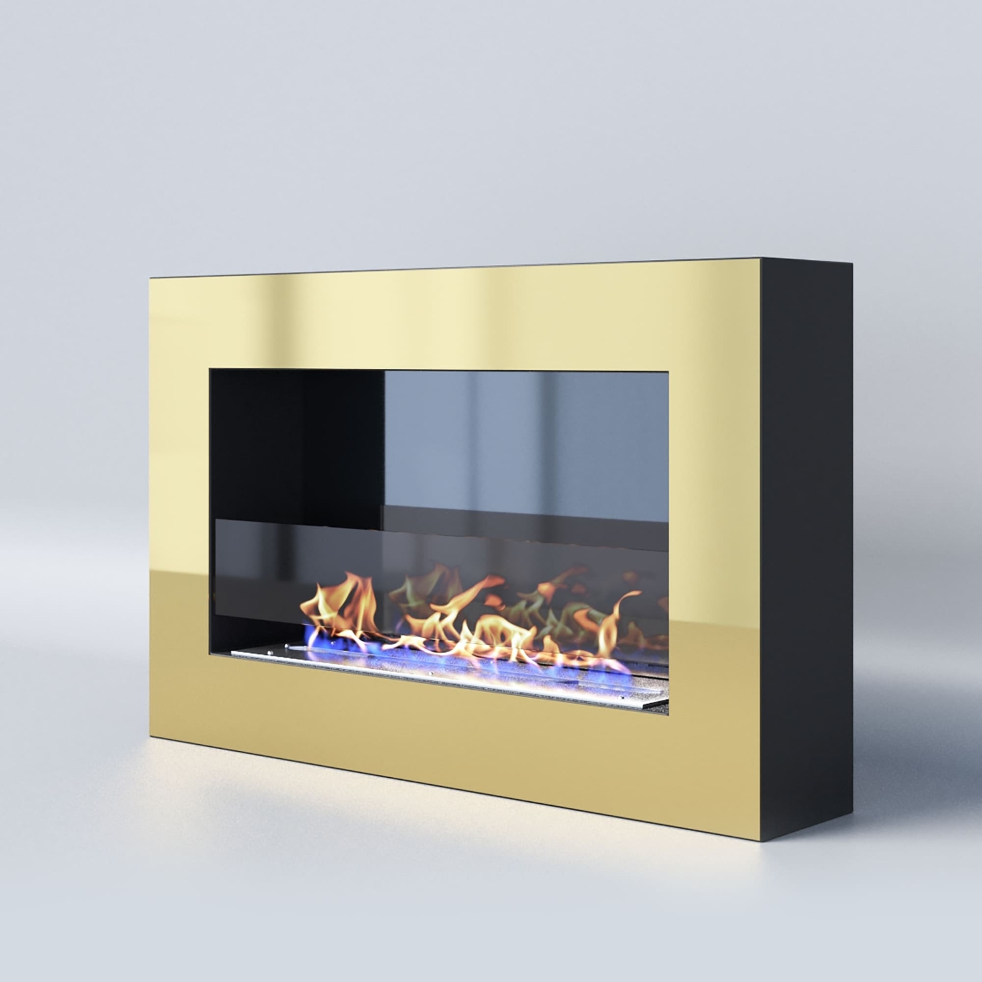 Биокамин "Русский огонь" Барокко 800N настенный (высота 500мм.) с защитным и декоративным стеклом по цене 43 450 руб.