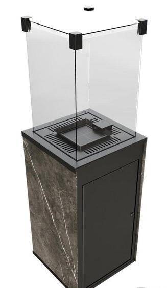 Газовый нагреватель Kratki PATIO/M/G31/37Mbar/Q/N/P/G, Naturali Pietra Grey, с ручным управлением Газовый нагреватель Kratki PATIO/M/G31/37Mbar/Q/N/P/G, Naturali Pietra Grey, с ручным управлением