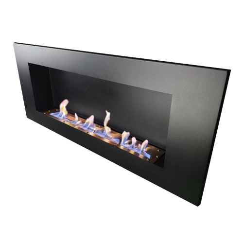 Биокамин "Русский огонь" Лофт 1200V встраиваемый с декоративным стеклом (стемалитом)