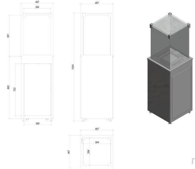 Газовый нагреватель Kratki PATIO/G31/37Mbar/S, сталь, с пультом ДУ Газовый нагреватель Kratki PATIO/G31/37Mbar/S, сталь, с пультом ДУ