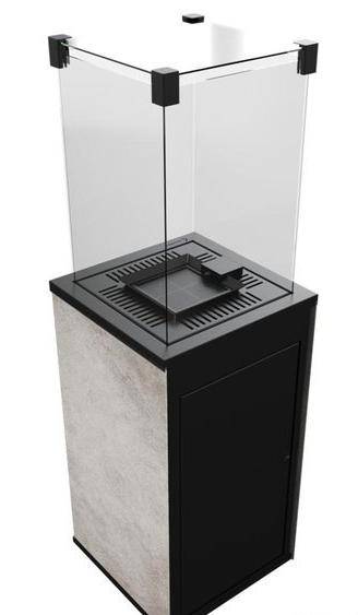 Газовый нагреватель Kratki PATIO/M/G31/37Mbar/Q/O/G, Oxide Grigio, с ручным управлением Газовый нагреватель Kratki PATIO/M/G31/37Mbar/Q/O/G, Oxide Grigio, с ручным управлением