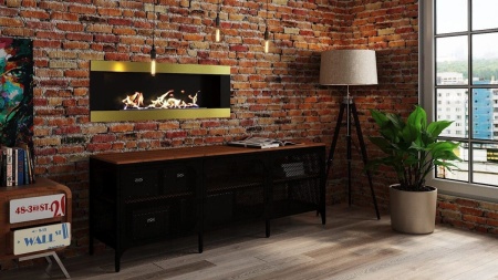 Биокамин "Русский огонь" Голд 1200V встраиваемый с защитным стеклом по цене 47 250 руб.