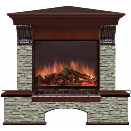 Бостон Грот однотонный угловой (красное дерево)+Arte 23