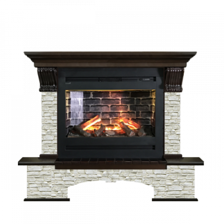 Бостон грот однотонный (темный дуб)+Rumba 3D