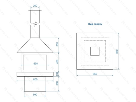 Островной биокамин Lux Fire Куб 850 Островной биокамин Lux Fire Куб 850 по цене 391 133 руб.
